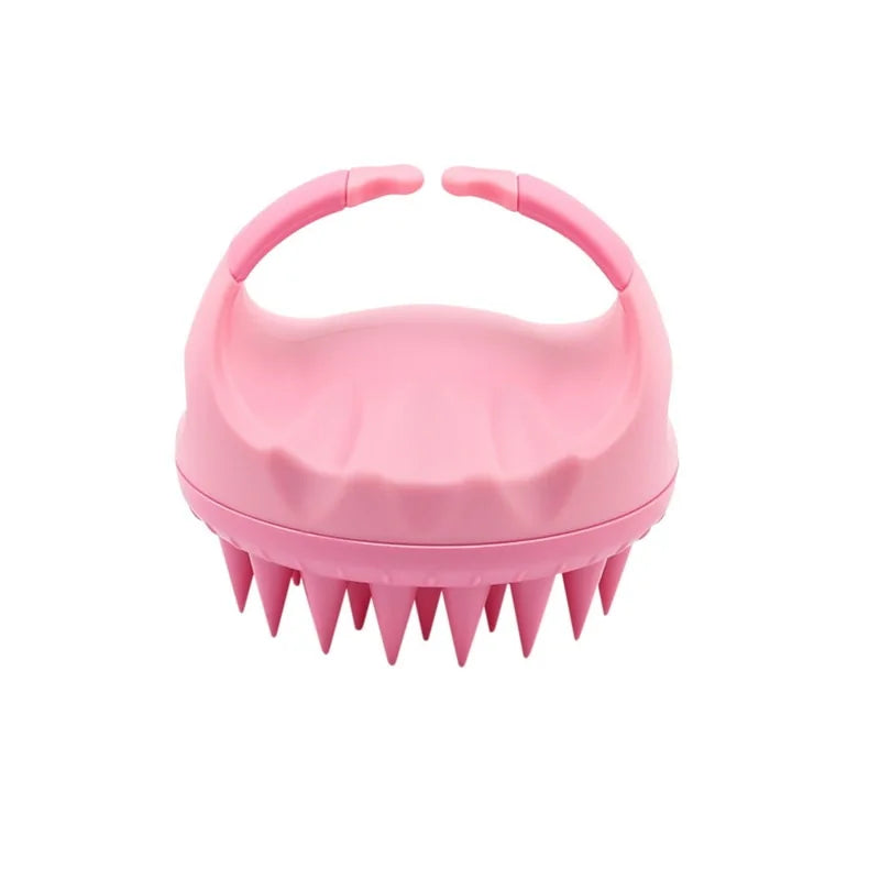 Silicone Handheld Scalp Massage Brush for Shower Hair Cleaning